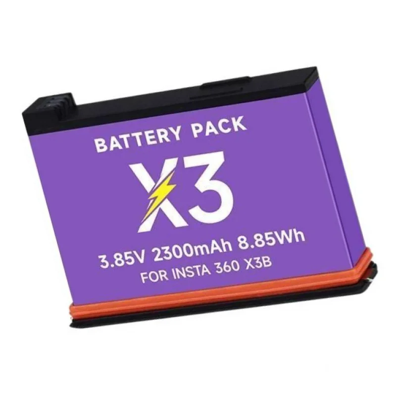 

Аккумулятор 2300 мАч + зарядное устройство с 2 слотами для панорамной экшн-камеры Insta360 ONE X3