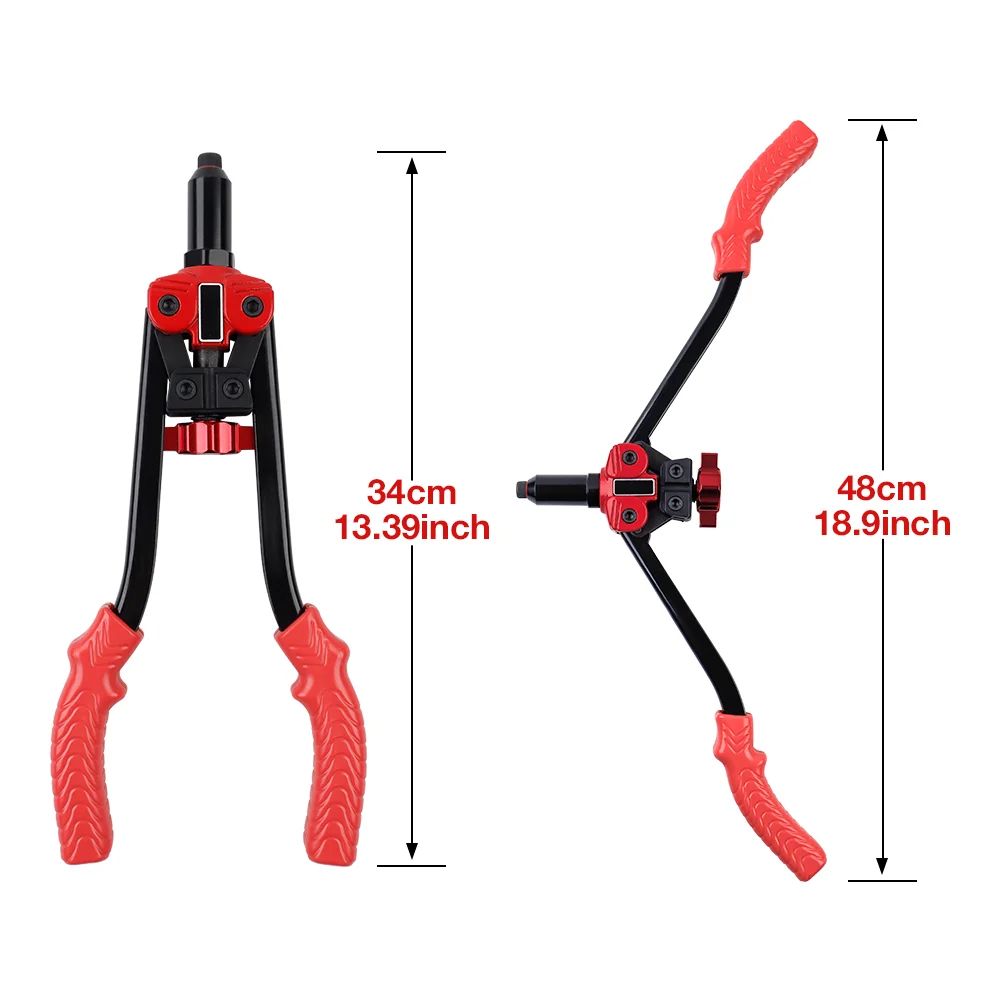 3-in-1 Rivet Gun Rivet Nut Gun Reamer Set with Tool Bag, 2.4-6.4mm Rivet Head/M3-M10 Rivet Nut Mandrel, Home Cordless Rivet Gun