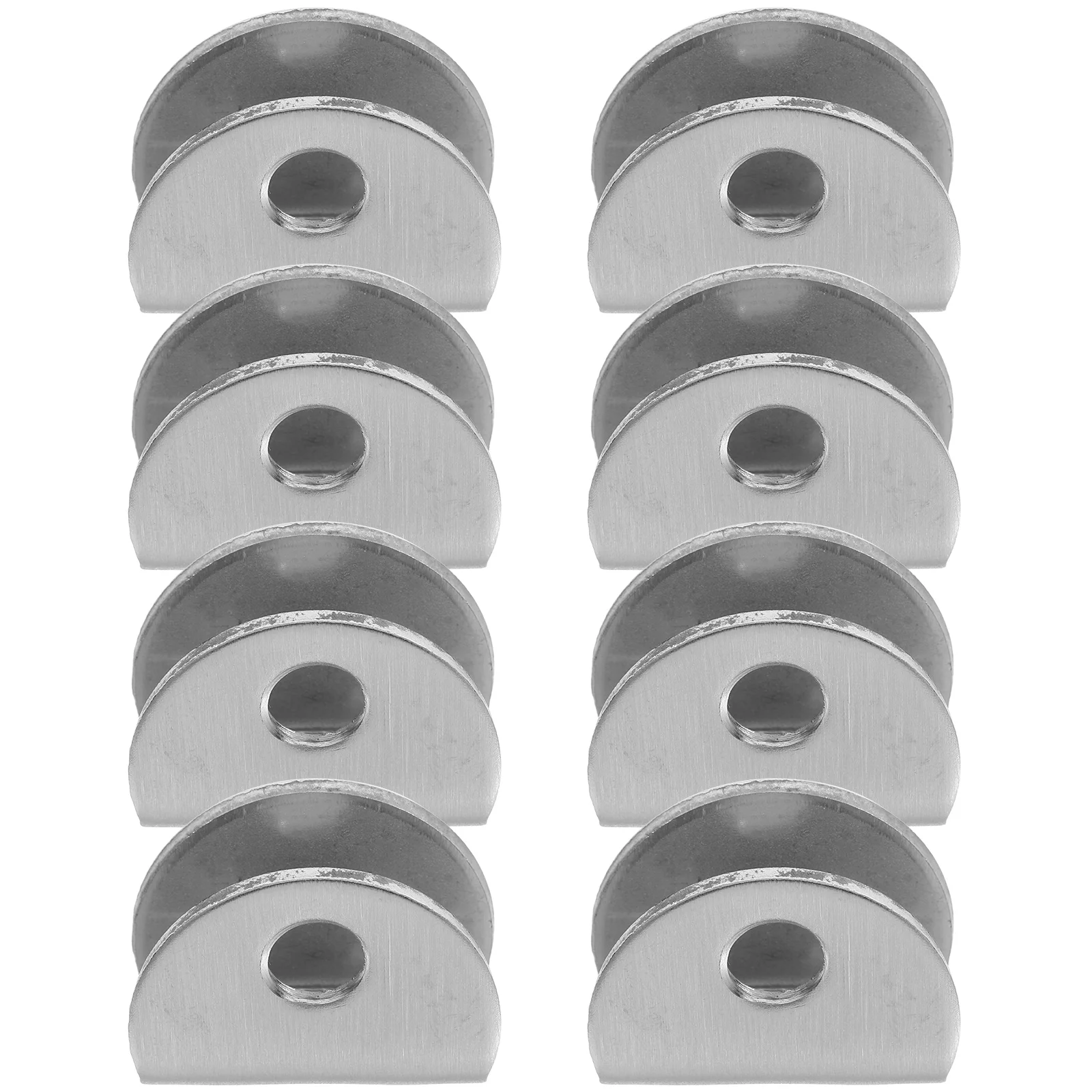 

8Pcs Glass Shelf Clips Semicircle Size M Practical No-Drill Glass Railing Bracket Mirror Hanging Kit Shower Door