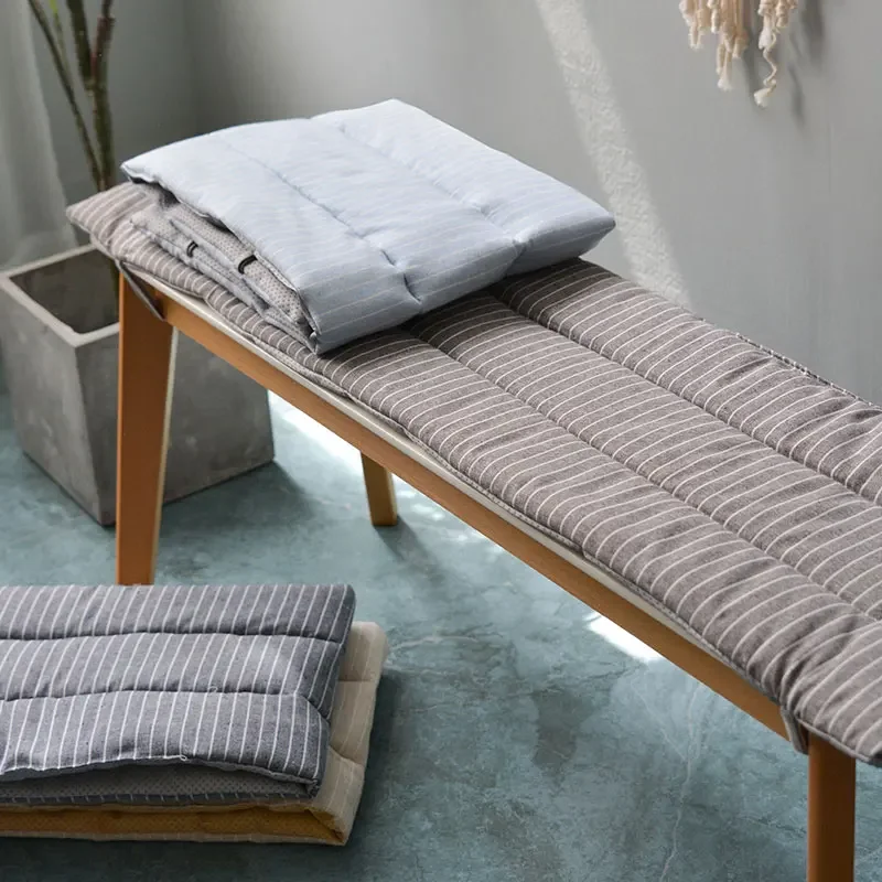 Cojín para silla larga de estilo, cojín para banco Rectangular grueso, asiento para taburete, cojín Universal antidesliz