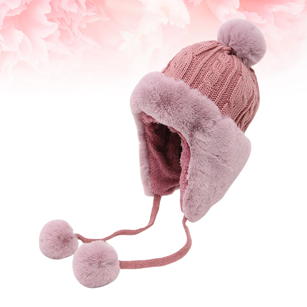 

Earmuff Knitted Hat With String Winter Warm Cap For Adults Autumn Cozy Woolen Earflap Beanie Perfect Gift Daily Wear