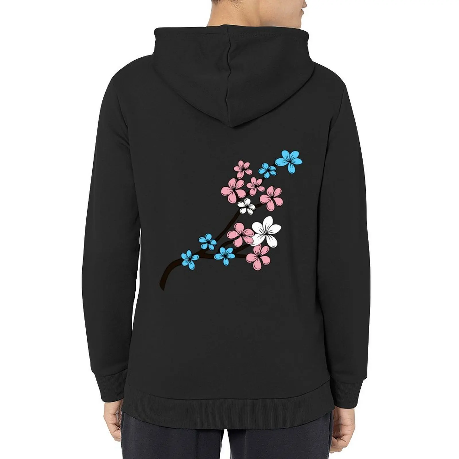 

Subtle Transgender Pride Flowers. Transgender flowers 3 Hoodie men's sweat-shirt men clothes men clothing graphic hoodie