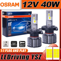 OSRAM New High Power H1 H4 H7 Led Headlight Bulbs 40W Car Lamps H8 H11 9005 9006 9012 HB3 HB4 HIR2 Fog Light Turbo Fan 6000K PTF