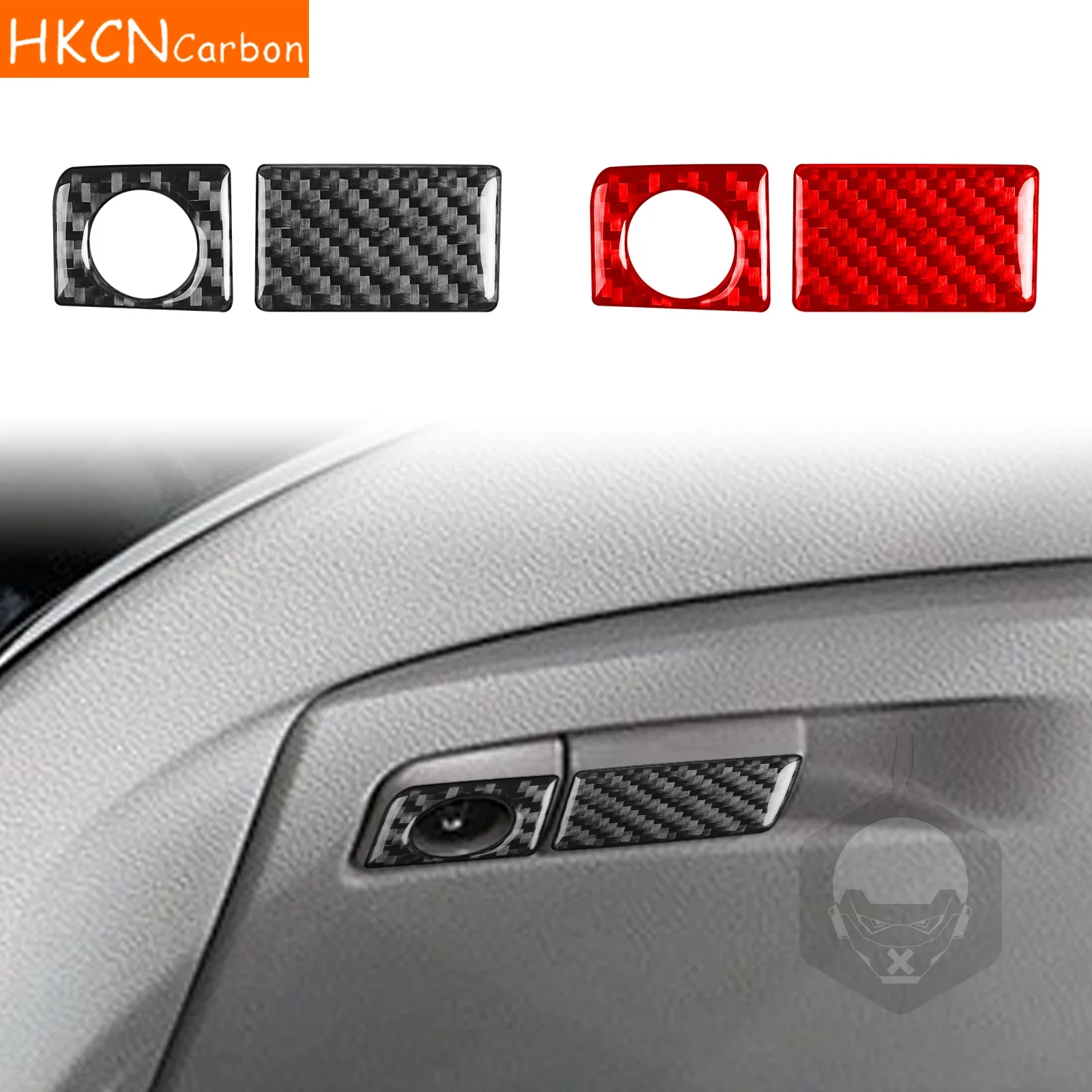 For Honda Ridgeline Pilot Passport Car Accessories Carbon Fiber Copilot Gloove Box Handle Interior Cover Trim Modified Sticker