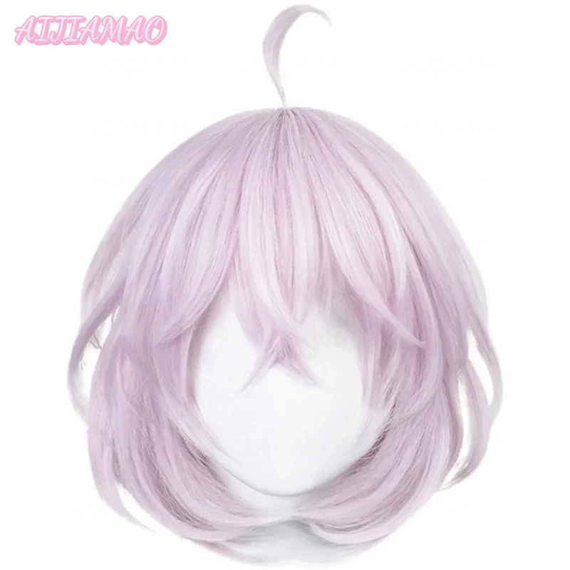 

Senju Kawaragi Cosplay Wig Short Bobo Light Purple Pink Heat Resistant Synthetic Hair Wigs + WigCap