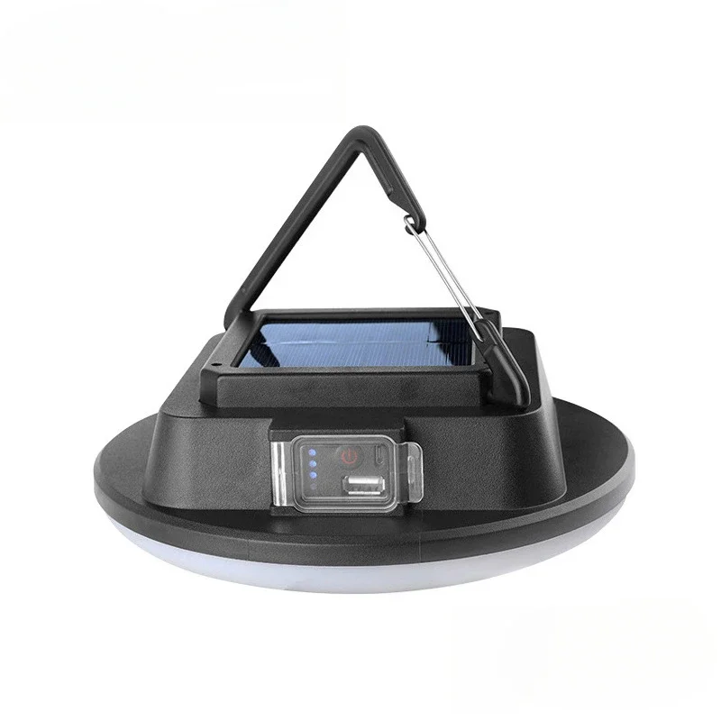 LED Solar UFO Light Outdoor Waterproof Multifunctional Camping Light Emergency Rechargeable Camping Tent Light