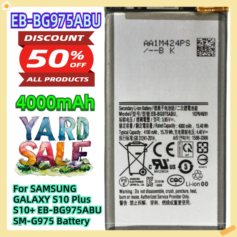 

Для SAMSUNG GALAXY S10 Plus S10+ EB-BG975ABU SM-G975 Аккумулятор