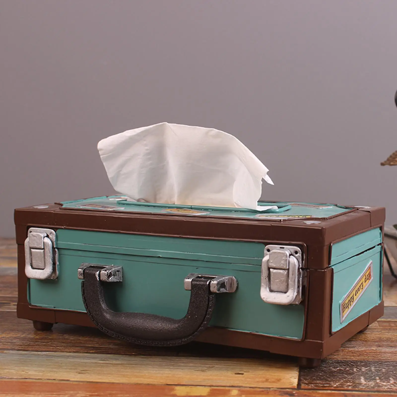 

Radio Tissue Box Cover Retro Rectangular Tissue Box Holder Radio Shape Retro Paper Dispenser for Home Decor Ornaments