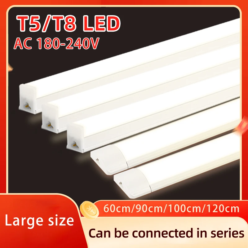 

180-265 В Корпусные светильники Led Tube Light Bar 60 см 90 см 100 см 120 см Под освещение шкафа для кухни, склада, гаража, шкафа-купе