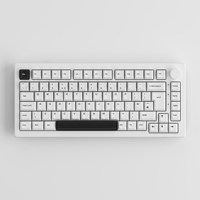 Akko 5075B Plus Black on White 75% ISO-DE/UK/Nordic Mechanical Gaming Keyboard Hot Swap Multi-Modes 2.4GHz /USB Type-C/BT 5.0