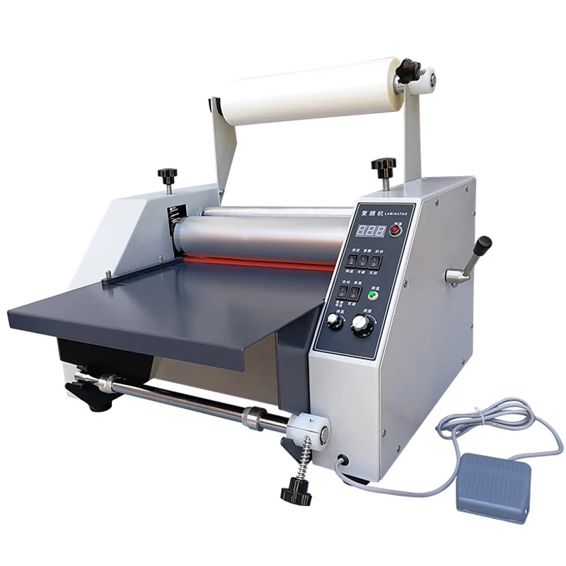 

Laminating machine Large steel roller 350 hot and cold laminating single and double sided laminating machine A3A4