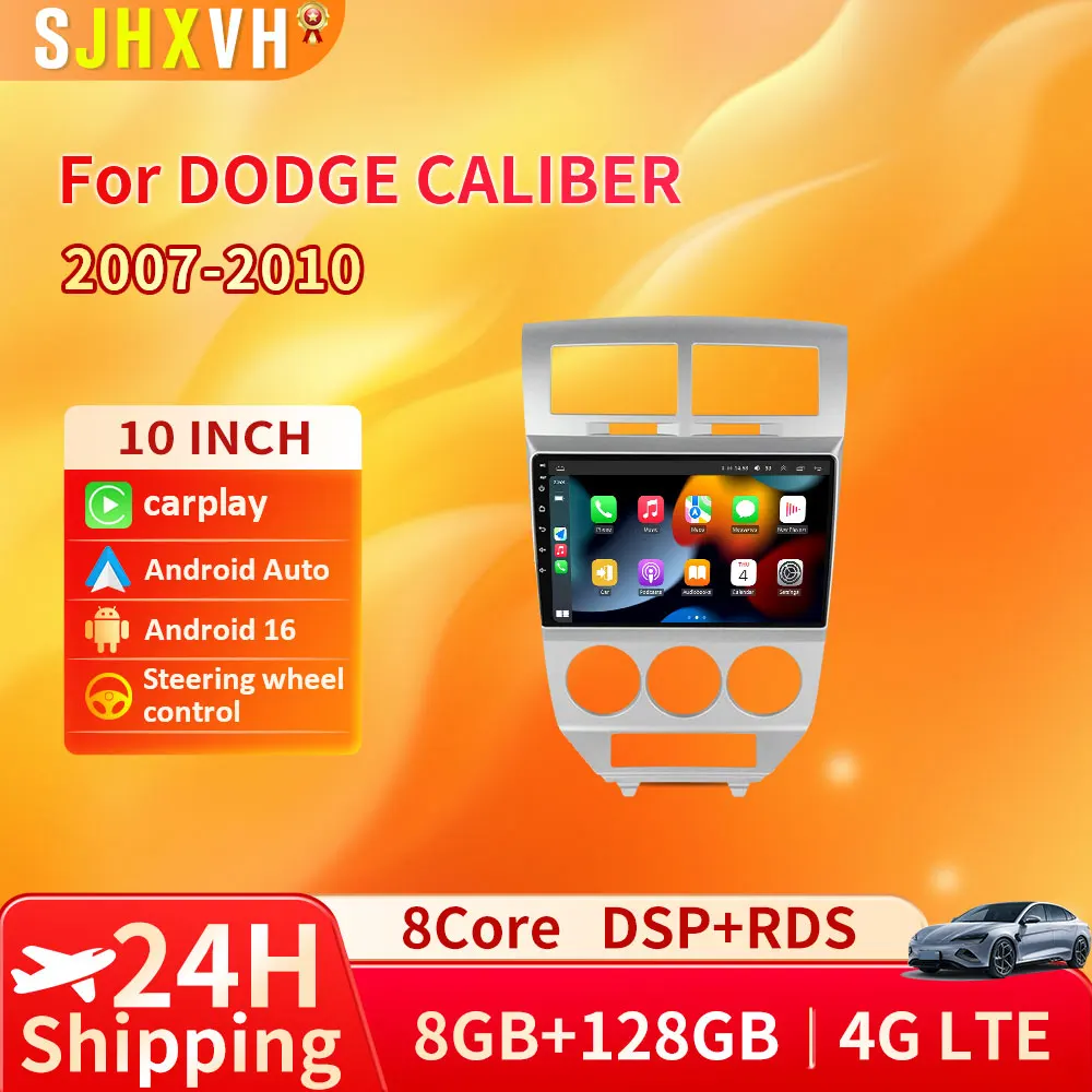 

Android 16 Carplay Multimedia Autoradio for Dodge Calibre 2007-2010 Android Auto Wireless Bluetooth wifi gps Navigation Video