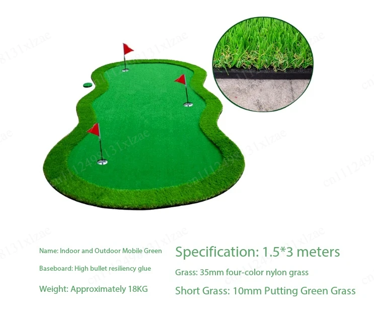 Factory direct sales putter practitioner mobile portable green indoor simulation green mini golf putter green