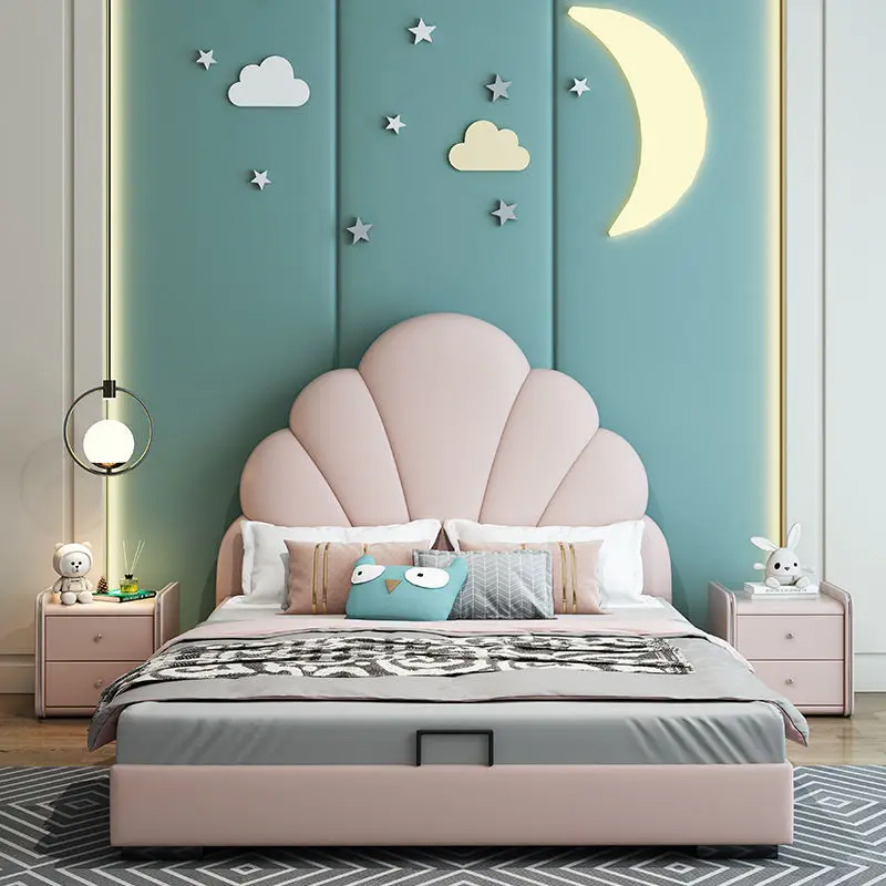 Cartoon Shell Bed Children'S Bed Popular Simple Modern Cute Beauty Princess Bed With Storage for Kids Furniture