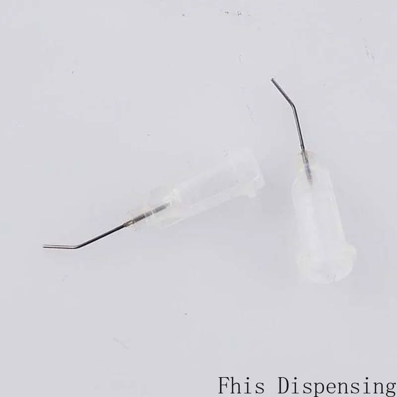 Pack Of 100สแตนเลส Distribution Blunt Tip 27G 45องศาข้อศอก Dispensing เข็ม