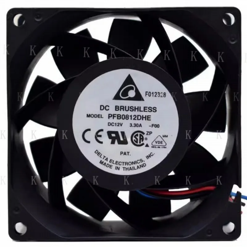 

C FOR Delta PFB0812DHE 8038 DC12V 3.3A 8CM 3-Wire Server Cooling Fan