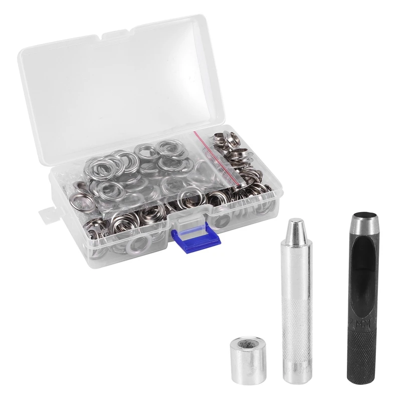 ערכת כלים גראמה, ערכת כלי סט 100 סטים gromet העפעפיים gromet (קוטר 1/2 אינץ ') העפעפיים ואת העפעפיים