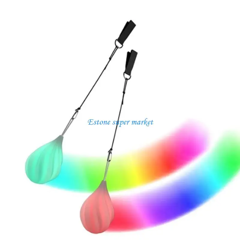 090B Color Changing LED Poi Toy for Beginner to Professional Jugglers Soft Grip Handle Spectacular Visual Experience