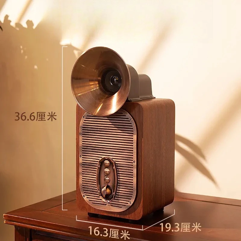 Light luxury advanced retro phonograph bluetooth speaker wooden bluetooth speaker high sound quality