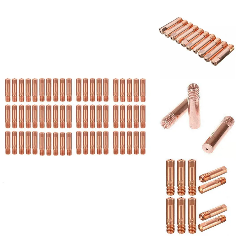 

60Pcs Welding Torch Nozzles Copper Contact Tip Nozzle Consumables MB15AK MIG/