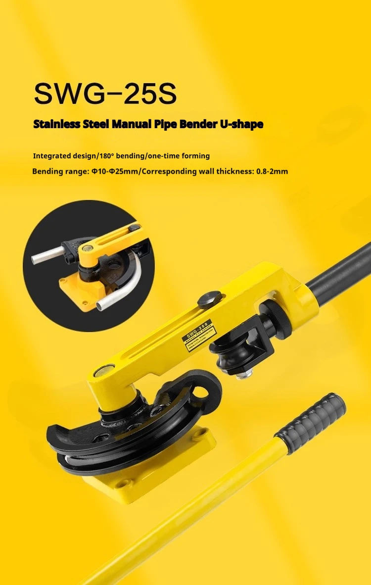 Electric Galvanized Iron Pipe Bender Manual Hydraulic Seamless Steel Pipe Bending Tool with Aluminum Handle