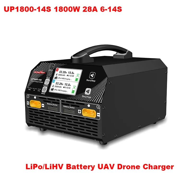 Ultra Power UP1800-14S 1800W Smart Balance Charger 28A AC 110V-220V 6S-14S LiPo LiHV Battery Charger for UAV Power System