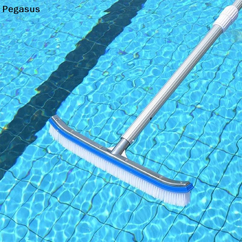 [S]18 Inch Heavy Duty Pool Brush Head Nylon Stainless Steel Bristle Anti-Rust for Inground Above Ground Pool Spa Cleaning