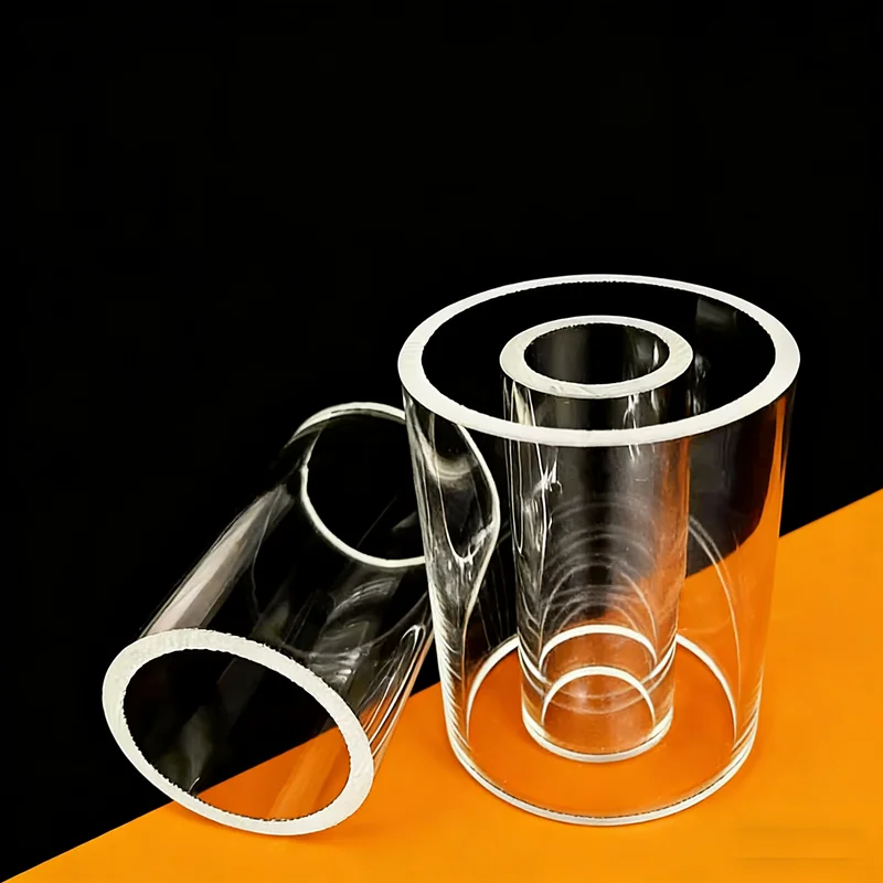 High Borosilicate Glass Column Chemical Pipeline Boiler Sight Glass Tube Pipe Viewing Cup OD15-8mm Height 100mm Thickness 5mm
