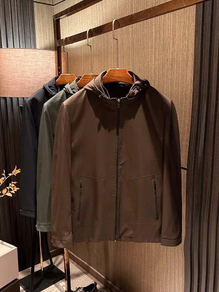 

Классический повседневный мужской цветной тюре с капюшоном, осенняя одежда, полиэфирная ткань, облегающий кроссовки Busin Gentleman, застежка-молния