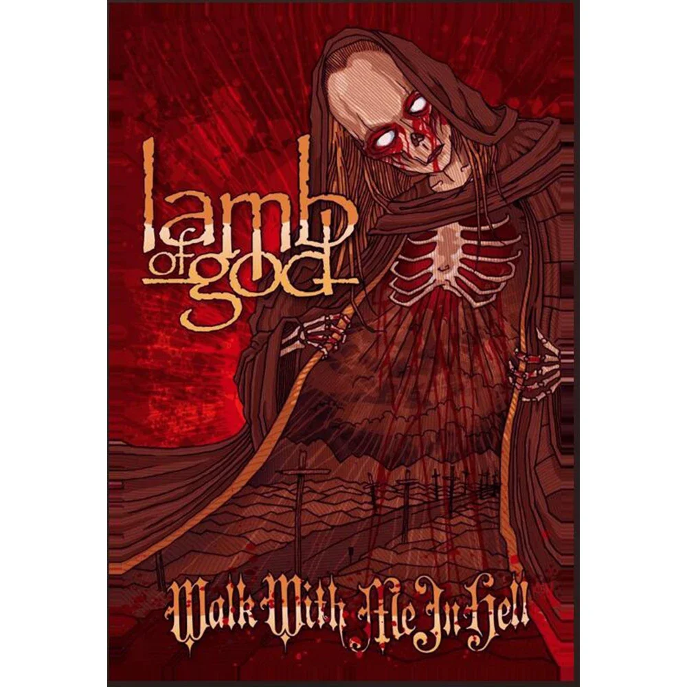 3x5ft polyester decorations flags banner with custom rock punk band Lamb of god music zombie 3x5ft flag