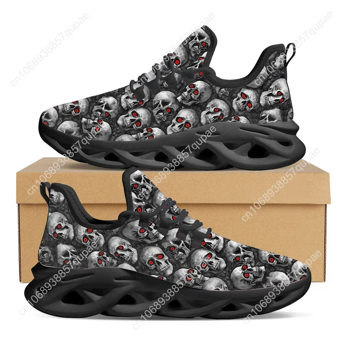 Doginthehole Gothic Skull Custom Ladies Casual Vulcanized Shoes New Comfort Jogging Shoes Fashion Lace Up Sneakers Zapatos Mujer 3
