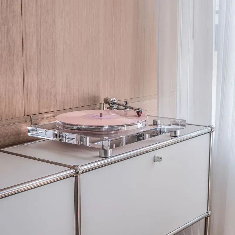 Vinyl record player Acrylic retro M2 Red dynamic magnetic  head Home high-quality phonograph