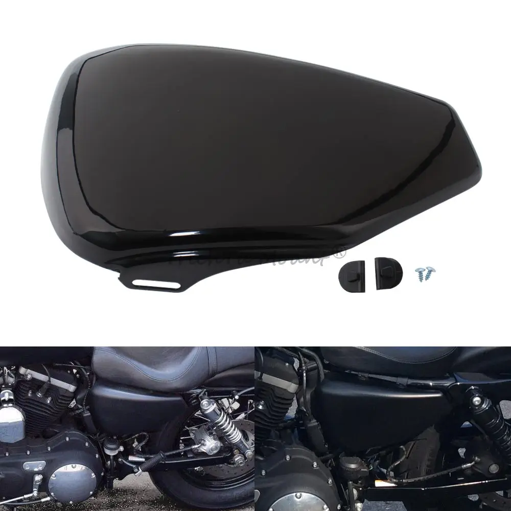 

Motorcycle Part Black Side Battery Fairing Cover Left Right Guard For Harley Sportster XL Iron 883 1200 48 72 Custom 2004-2013