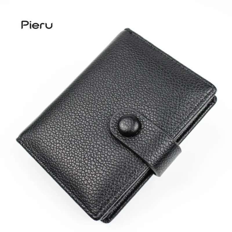 New Multifunctional Lychee Pattern Buckle Large Capacity Card Sleeve