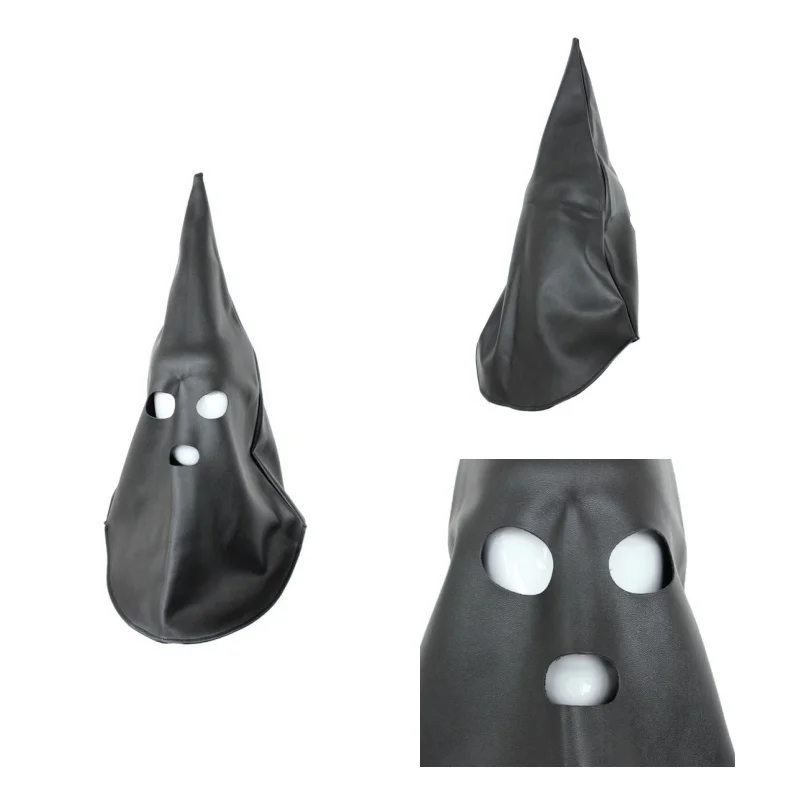 

Halloween Sexy PU Leather Mask Hood For Cospaly Role Play Open Eye Mouth Mask Couple Games Accessories Full Head Bondage Masks