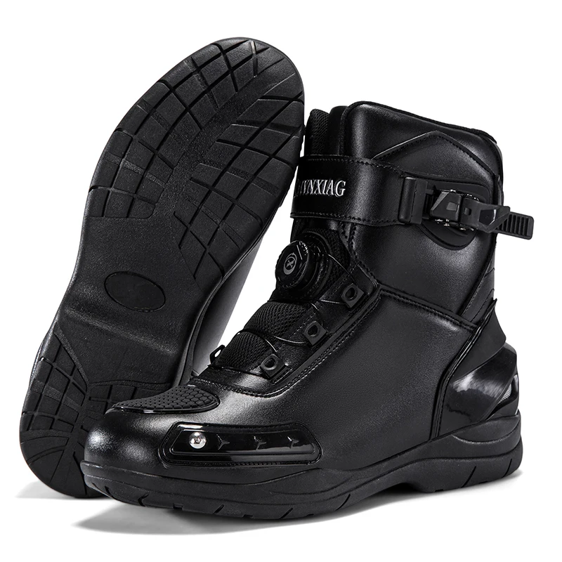 Motorcycle Riding Men Boots Off-Road Motorbike Racing Anti-drop Breathable Equipment Soft Waterproof Motocross Cycling Shoes