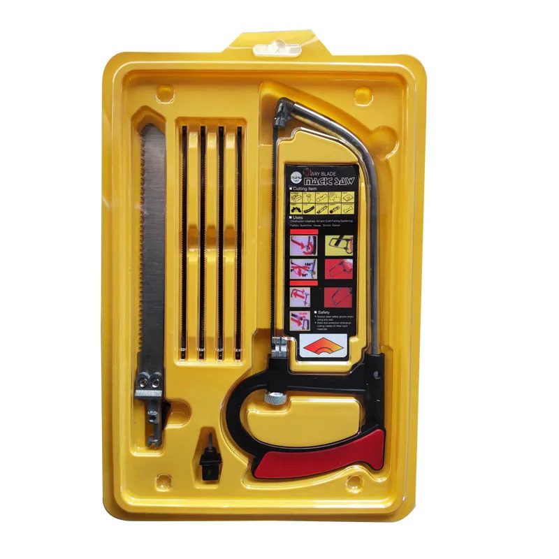 8in1 Saw Multi Purpose Hand DIY Steel Saw Metal Wood Glass Saw Kit 6 Blades Woodworking Metalworking Model Hobby Tool