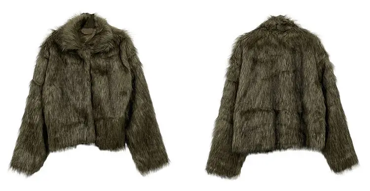 Men\'s Winter Faux Fur Coat Fashion Design Fur Jacket For Male Turn Down Collar Personality Designer Fluffy Fur Outerwear
