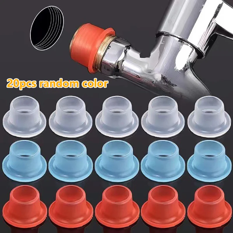 ✰✪20Pcs Faucet Leakproof Gasket Universal Silicone Sealing Gasket Washer Waterproof Prevent Dripping Washer Leakage Plug Buckles