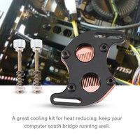 south bridge cooler Cooling block Mini South Bridge Cooling Water Block Cooler Kit Red Copper Base for PC Computer 4.4-5.8CM