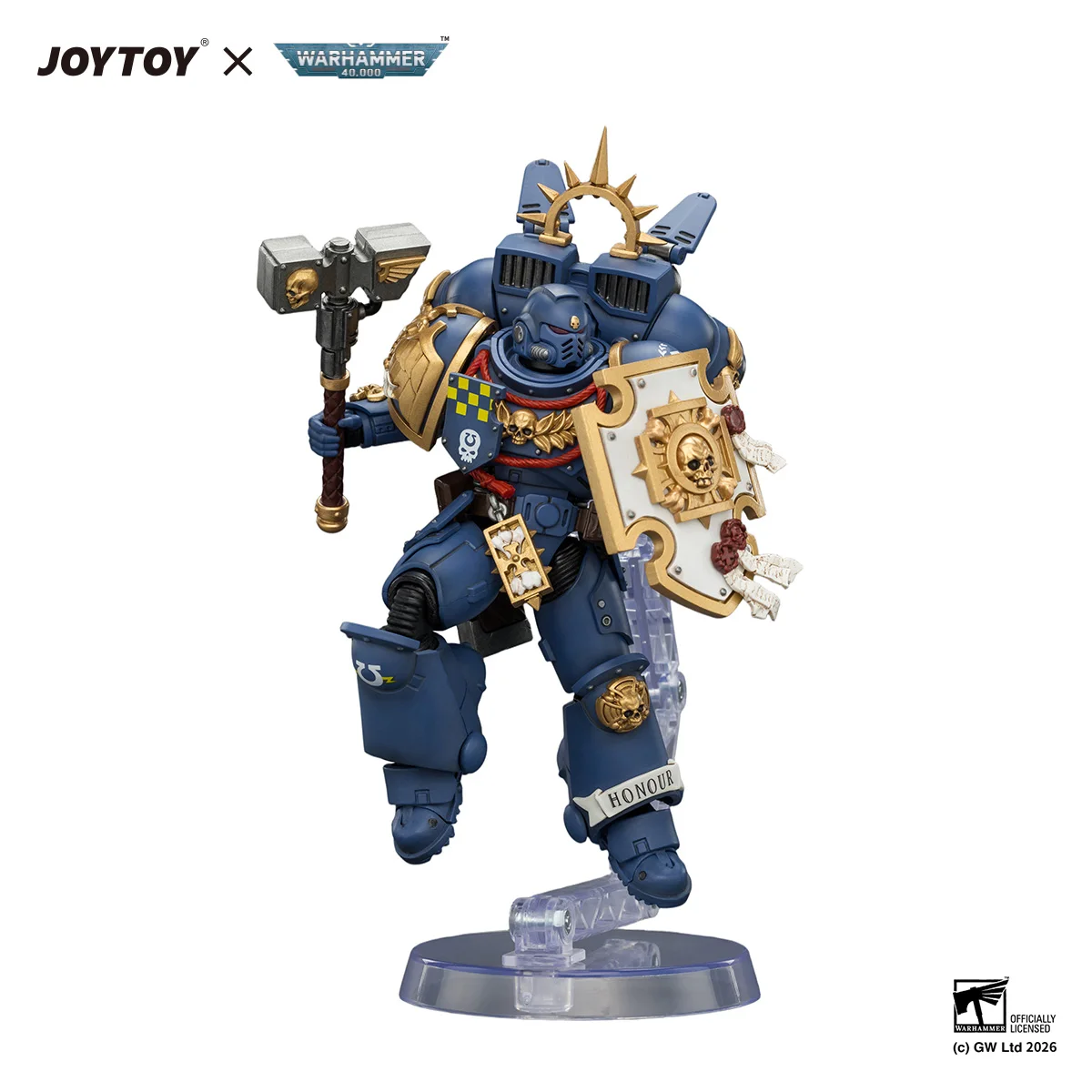 [Pre-order]JOYTOY Warhammer 40K 1/18 Action Figure Ultramarines Captain with Jump Pack and Relic Shield Model - view 4