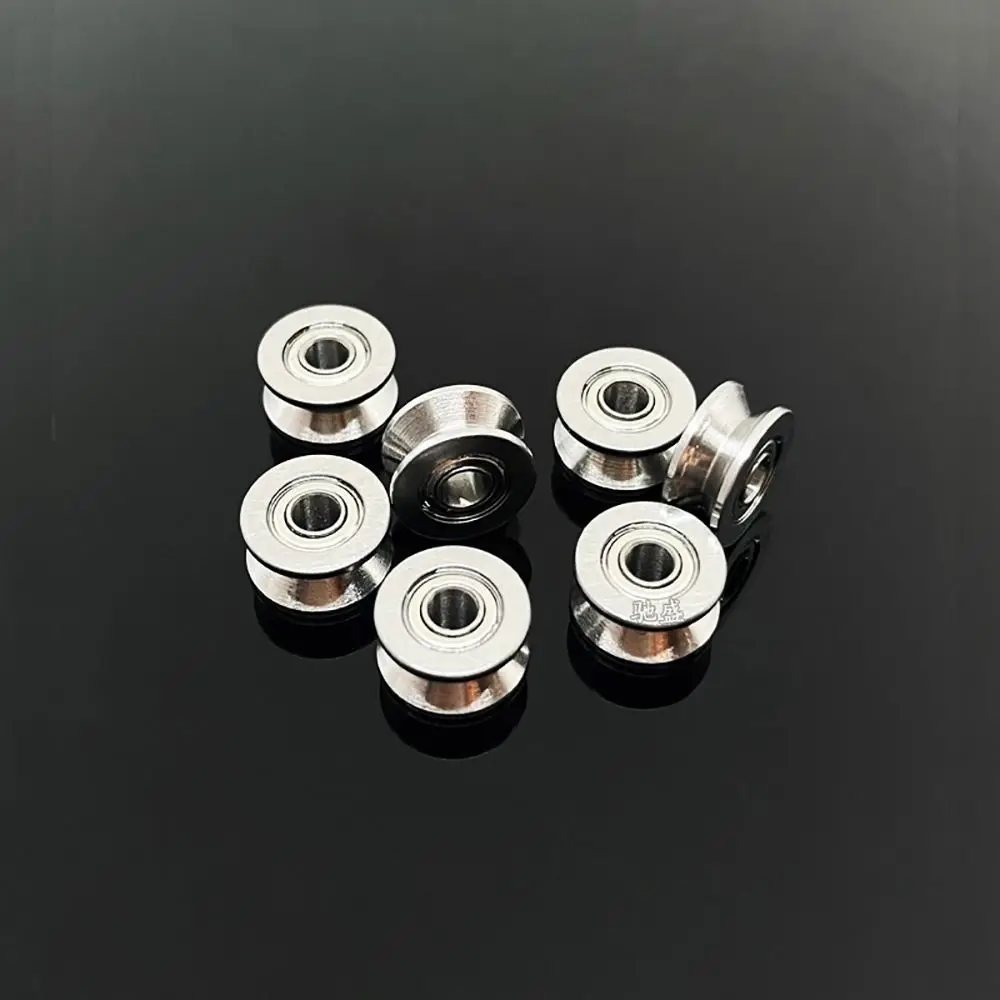1/5Pcs U624ZZ V624ZZ Pulley Bearing U Groove V Groove Carbon Steel Bearing Steel Ball Bearing Sealed Ball