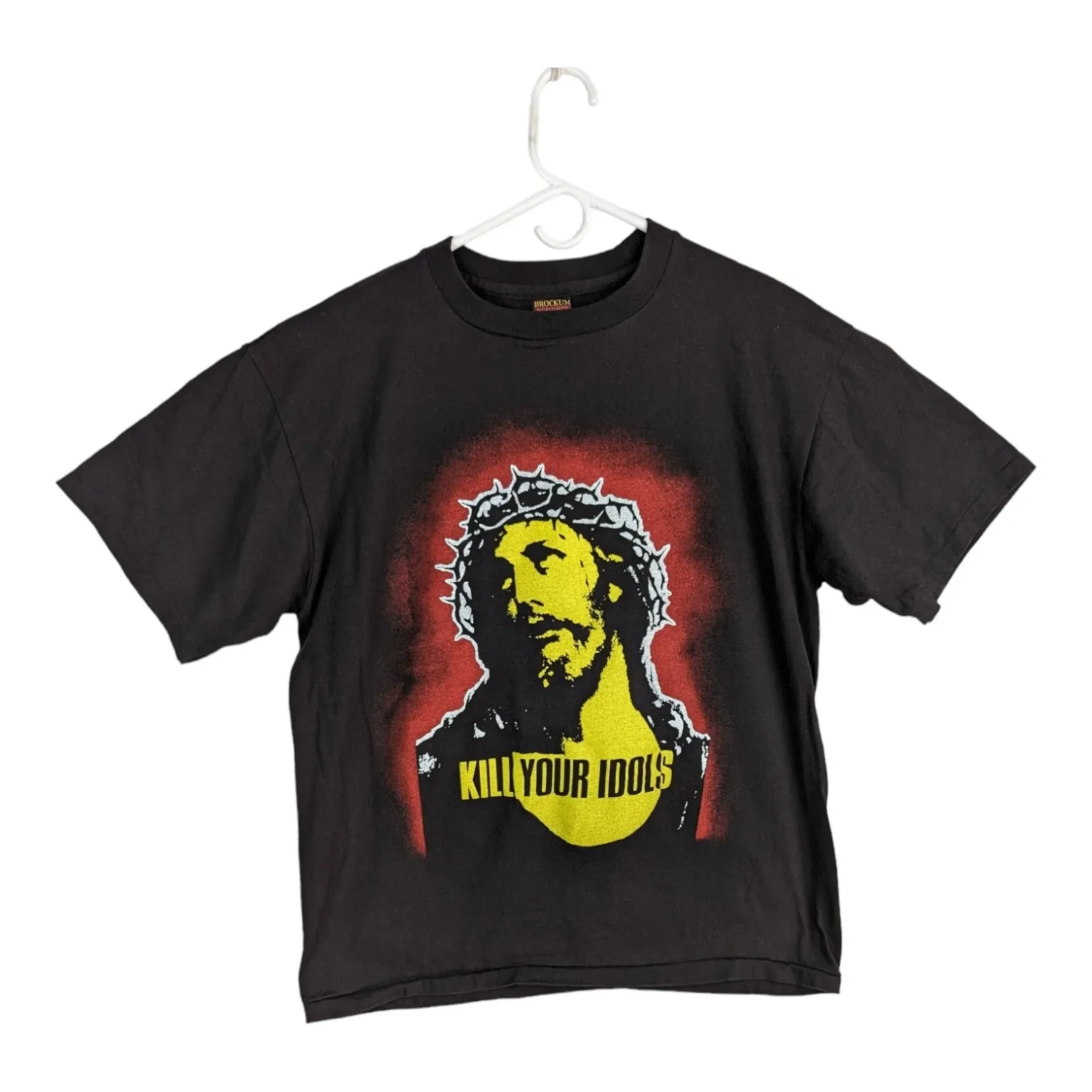 تي شيرت Vtg 90's Brockum Kill Your Idols Axel Rose Front Back Graphic أسود مقاس XL