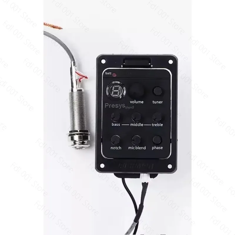 Fishman 301 Presys Blend Preamp for Acoustic Guitar with Equalizer Tuner Pickup ABS