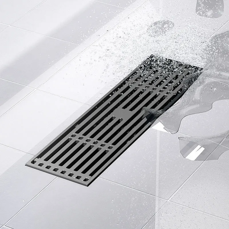 Luxury Brass Bathroom shower room Floor drain High Quality Bathroom drainage Gun Grey Colour Rapid drainage  Floor drain cover