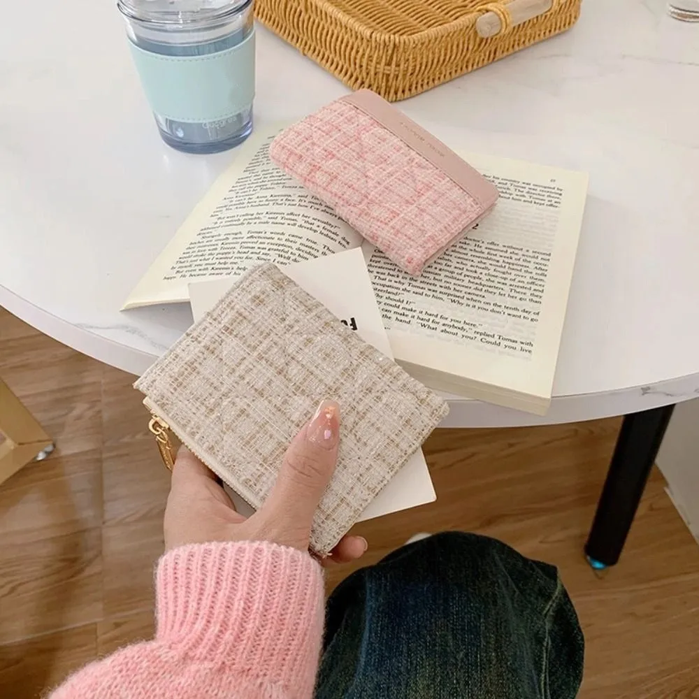 

Casual Colorful Women Short Wallet Ultra Thin Short Clutch PU Leather Card Holder Zipper Elegant Minimalist Coin Purse Daily