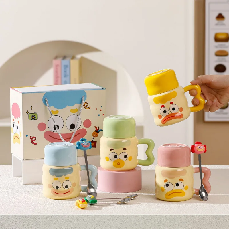 

Creative Cute Cartoon Ceramic Coffee Mug Decorative Funny Birthday Gift Water Cup