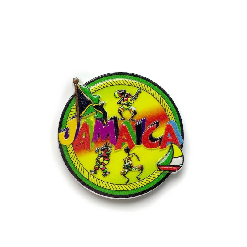 

Jamaican Cultural Creativity3dPainted Travel Souvenir Craft 3D Home Decoration Fridge Magnet