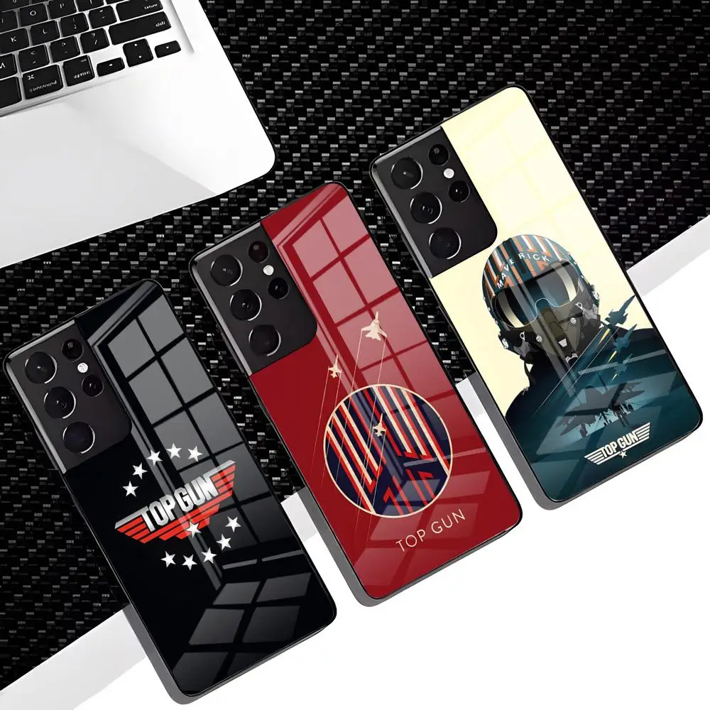 Top Gun Film Handyhülle für Samsung S25 Edge Ultra 23 22 21 20 Ultra Plus S24 Fe A54 53 25 Glasabdeckung