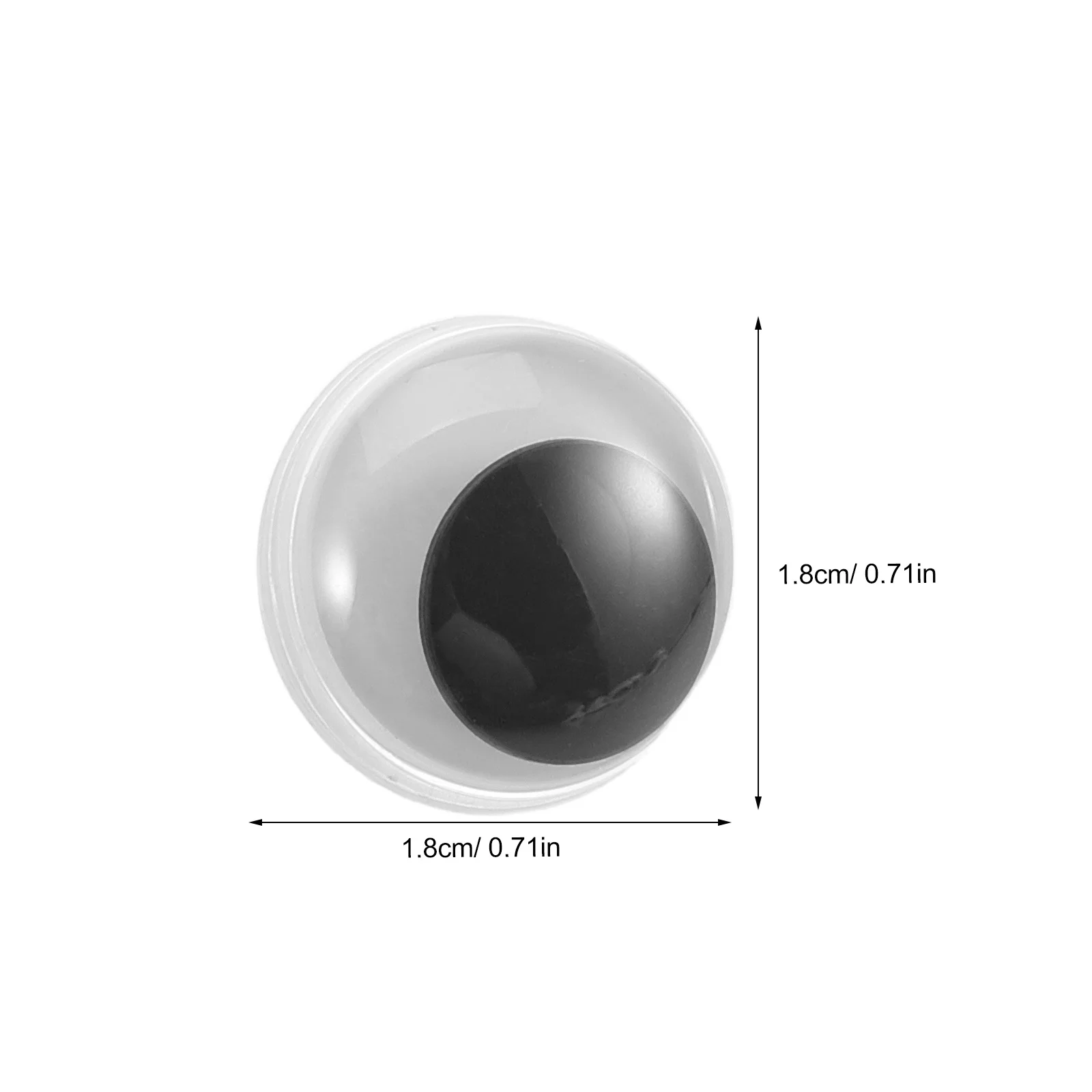 Yeux de sécurité en plastique mobiles réalistes de 18Mm, 50 pièces, pour bricolage, ours en peluche au Crochet, fournitures artisanales, yeux artisanaux